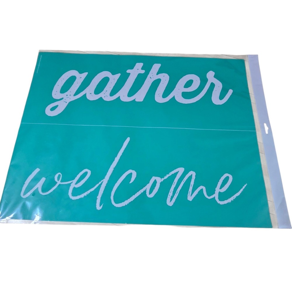 "Gather Welcome Duo" Chalk Couture Transfer Stencil Sz E RETIRE 18"X24 DIY Craft